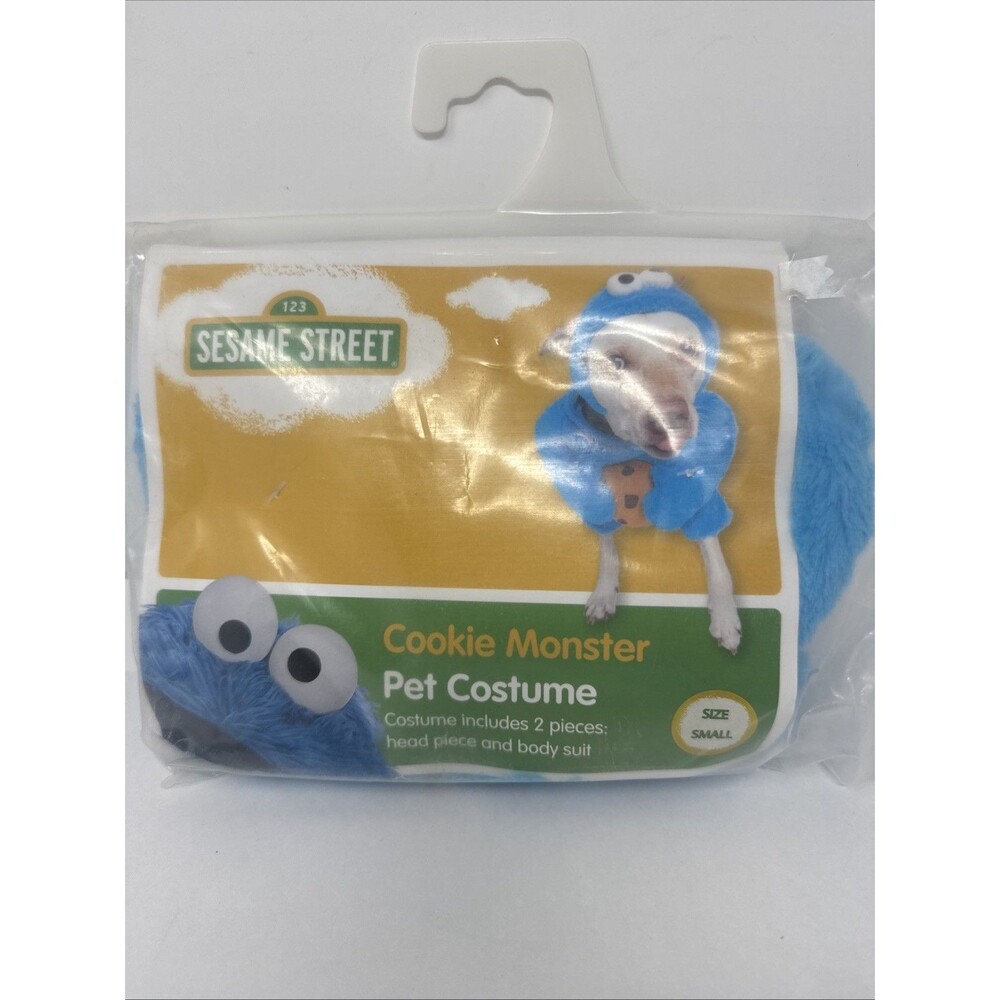 Pet Krewe Cookie Monster SMALL Dog Costume Sesame Street Pet Dog cat Halloween